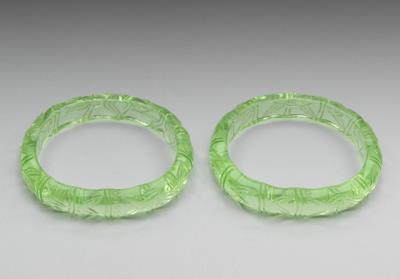 图片[2]-Glass bracelet with carved bamboo design, 19th century, Qing dynasty-China Archive